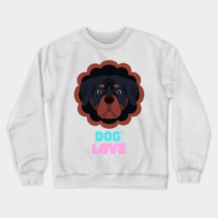 Love dogs my family Crewneck Sweatshirt